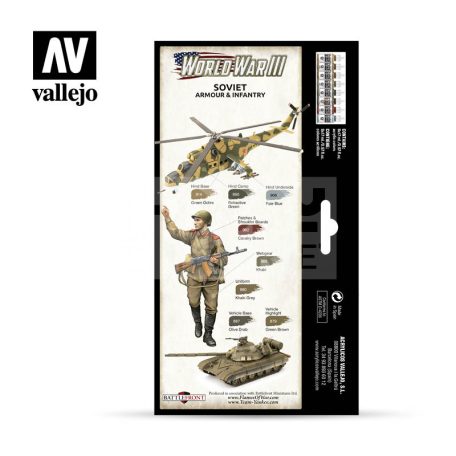 Vallejo Model Color -WWIII Soviet Armour & Infantry - festékszett 70221