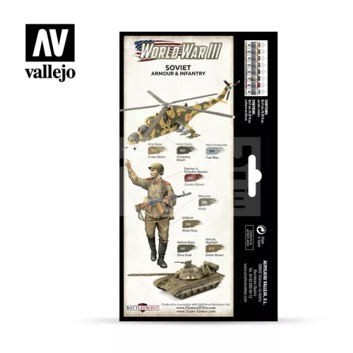Vallejo Model Color -WWIII Soviet Armour & Infantry - festékszett 70221