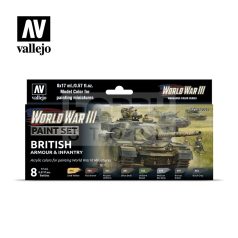   Vallejo Model Color - WWIII British Armour & Infantry - festékszett 70222