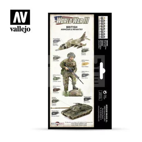 Vallejo Model Color - WWIII British Armour & Infantry - festékszett 70222