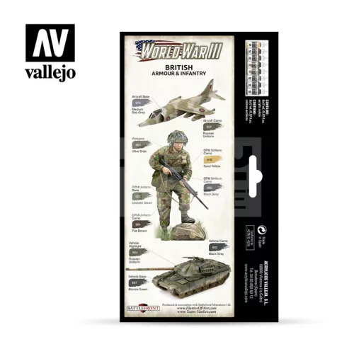 Vallejo Model Color - WWIII British Armour & Infantry - festékszett 70222