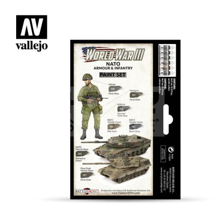 Vallejo Model Color - WWIII NATO Armour & Infantry - festékszett 70223