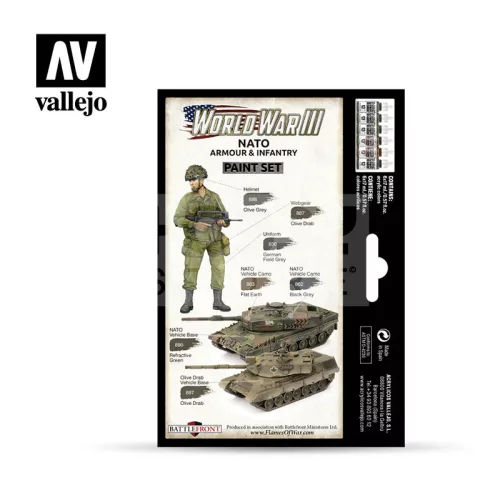 Vallejo Model Color - WWIII NATO Armour & Infantry - festékszett 70223