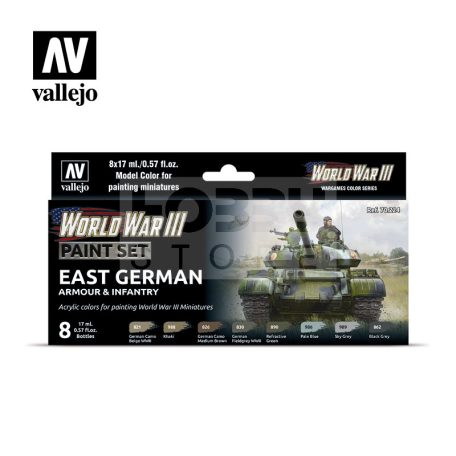 Vallejo Model Color - WWIII East German Armour & Infantry - festékszett 70224