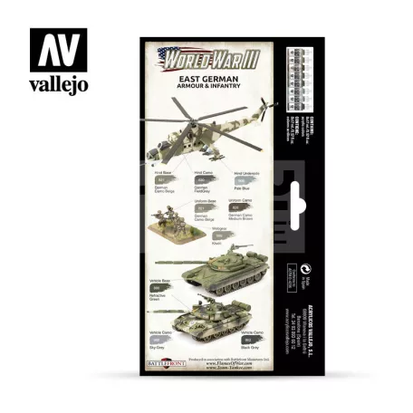 Vallejo Model Color - WWIII East German Armour & Infantry - festékszett 70224