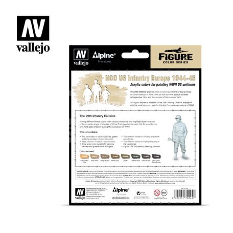 Vallejo Model Color - NCO US Infantry Europe 1944-45 - festékszett 70244
