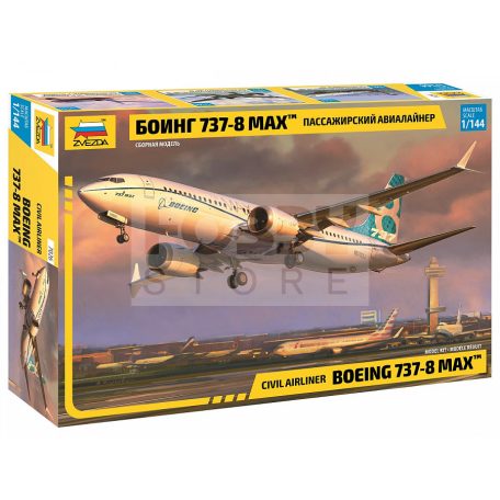 Zvezda Boeing 737-8 MAX makett 1:144 (7026Z)