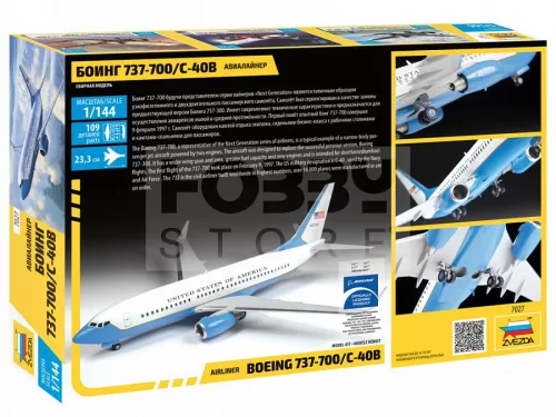 Zvezda Boeing 737-700/C-40B makett 1:144 (7027Z)