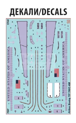 Zvezda Boeing 737-700/C-40B makett 1:144 (7027Z)