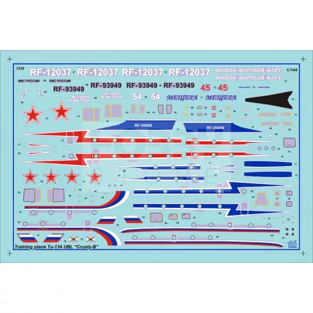 Zvezda Tupolew TU-134 UBL makett 1:144 (7036Z)