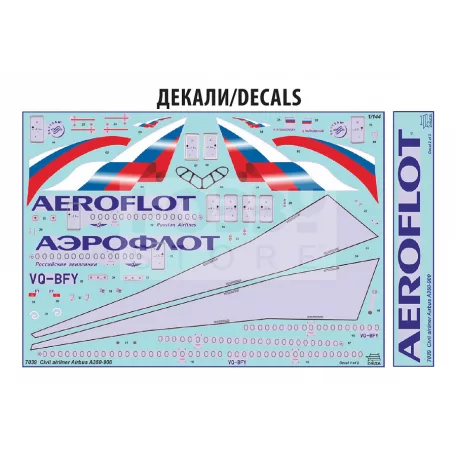 Zvezda Airbus A350-900 makett 1:144 (7039Z)
