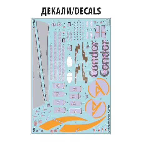 Zvezda Airbus A321 CEO makett 1:144 (7040Z)