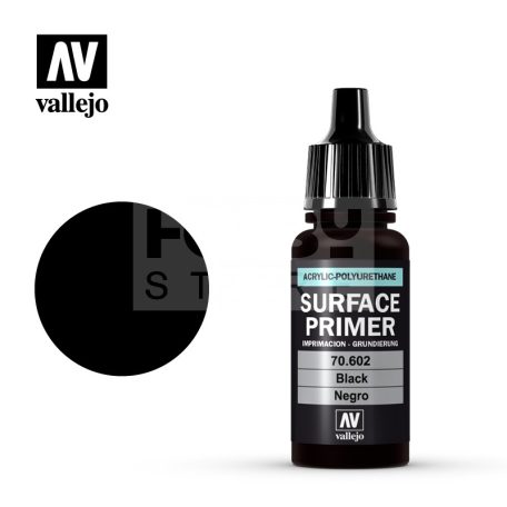 Vallejo Surface Primer Black alapozófesték 17ml 70602V