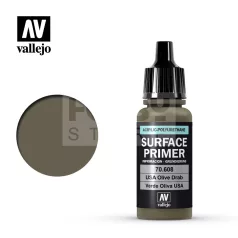   Vallejo Surface Primer U.S. Olive Drab alapozófesték 17ml 70608V