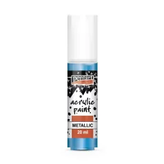   Pentart Metál kék színű akrilfesték - hobbi festék 20 ml 709