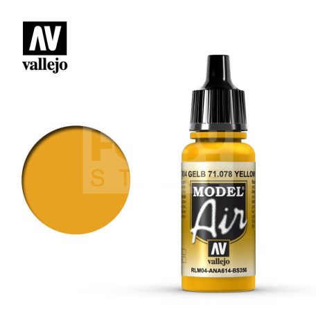 Vallejo Model Air Yellow RLM04 akrilfesték 71078V