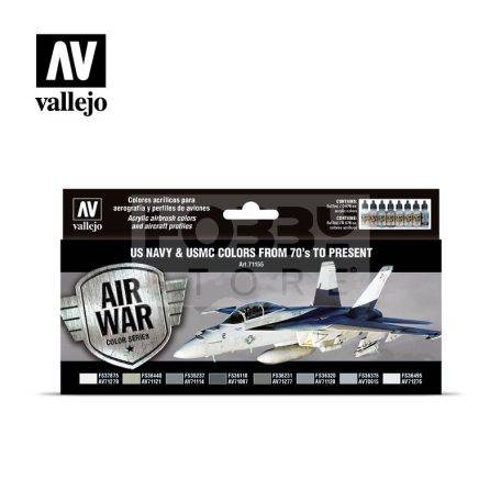 Vallejo Model Air - US Navy & USMC colors from 70’s to present - festékszett 71155