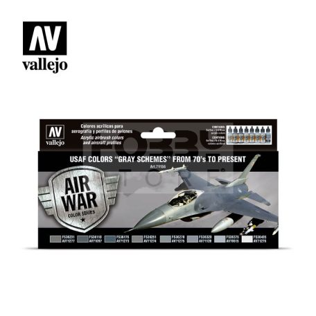 Vallejo Model Air - USAF colors “Grey Schemes” from 70’s to present - festékszett 71156
