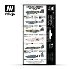   Vallejo Model Air - RAF colors Day Fighters 1941-1945 & P.R.U. - festékszett 71162