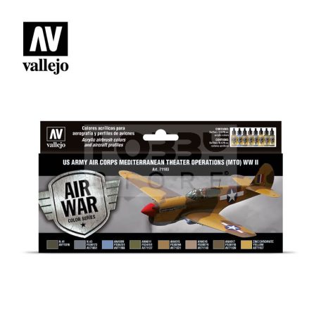 Vallejo Model Air -US Army Air Corps Mediterranean Theater Operations (MTO) WWII - festékszett 71183