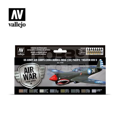 Vallejo Model Air - US Army Air Corps China-Burma-India (CBI) Pacific Theather WWII - festékszett 71184