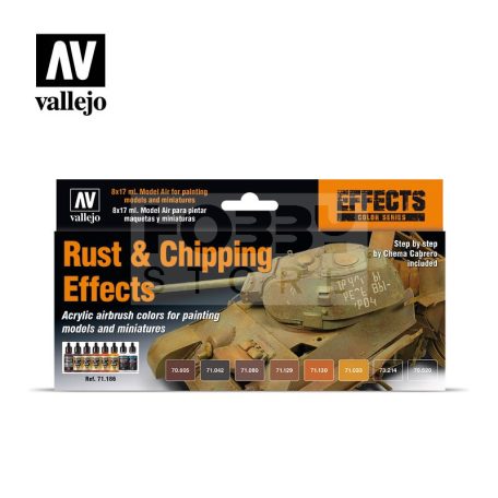Vallejo Effect Color Series-Rust & Chipping festékszett 71186