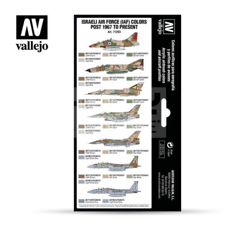 Vallejo Model Air - Israeli Air Force (IAF) colors Post 1967 to Present - festékszett 71203