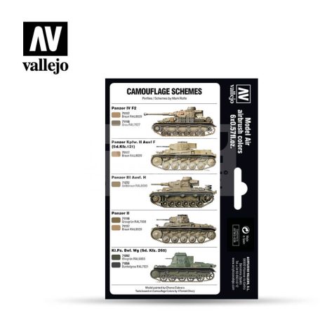 Vallejo Model Air -DAK Colors 1941-1944 - festékszett 71207