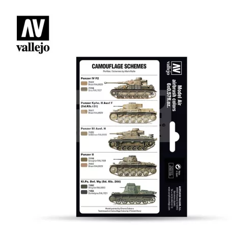 Vallejo Model Air -DAK Colors 1941-1944 - festékszett 71207