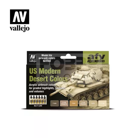 Vallejo Model Air -US Modern Desert Colors - festékszett 71209