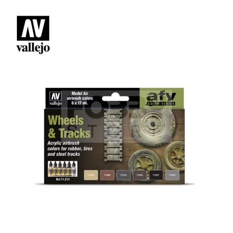 Vallejo Model Air -Wheels & Tracks - festékszett 71213