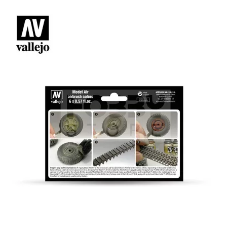Vallejo Model Air -Wheels & Tracks - festékszett 71213