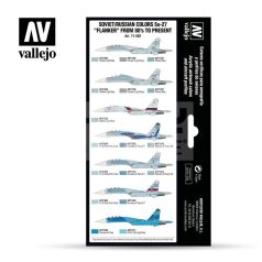   Vallejo Model Air -Soviet/Russian colors Su-27 “Flanker” from 80’s to present - festékszett 71602
