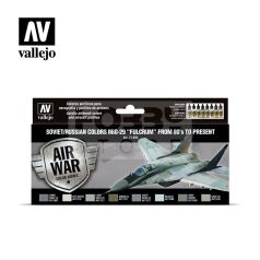   Vallejo Model Air - Soviet/Russian colors MiG-29 “Fulcrum” from 80’s to present - festékszett 71605