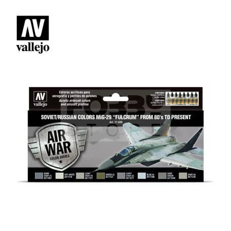 Vallejo Model Air - Soviet/Russian colors MiG-29 “Fulcrum” from 80’s to present - festékszett 71605