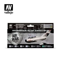   Vallejo Model Air -Soviet/Russian colors “Cold War” Silver Darts 1950-1980 - festékszett 71610
