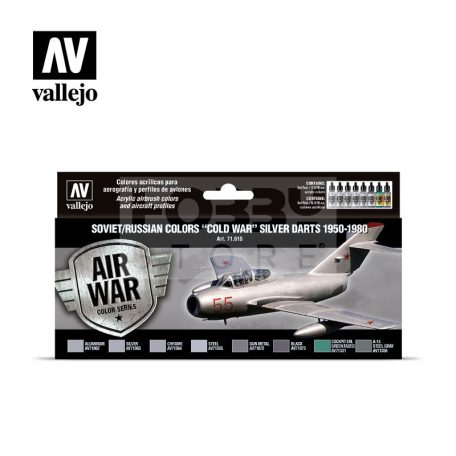Vallejo Model Air -Soviet/Russian colors “Cold War” Silver Darts 1950-1980 - festékszett 71610