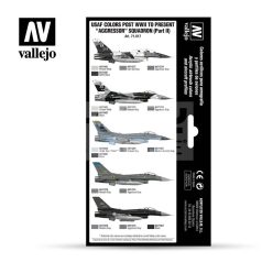   Vallejo Model Air - USAF colors post WWII to present “Aggressor” Squadron (Part II) - festékszett 71617
