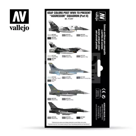 Vallejo Model Air - USAF colors post WWII to present “Aggressor” Squadron (Part II) - festékszett 71617