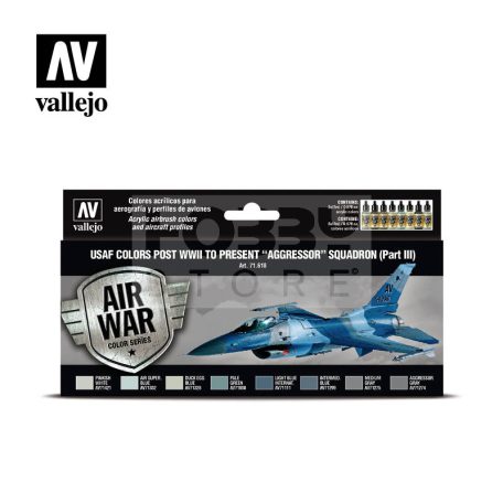 Vallejo Model Air - USAF colors post WWII to present “Aggressor” Squadron (Part III) - festékszett 71618
