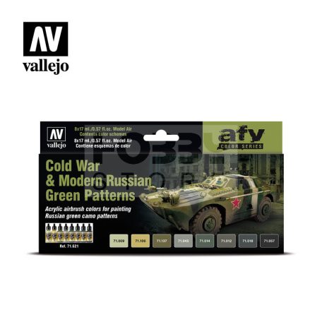 Vallejo Model Air - Cold War & Modern Russian Green Patterns - festékszett 71621
