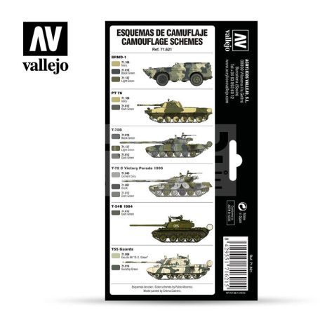 Vallejo Model Air - Cold War & Modern Russian Green Patterns - festékszett 71621