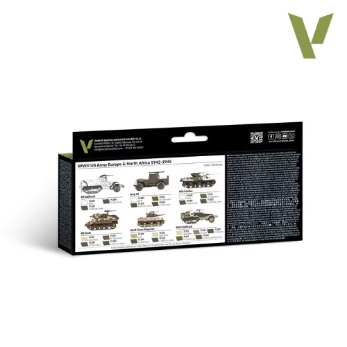 Vallejo Model Air - WWII US Army Europe & North Africa 1942-1945 - festékszett 71625V