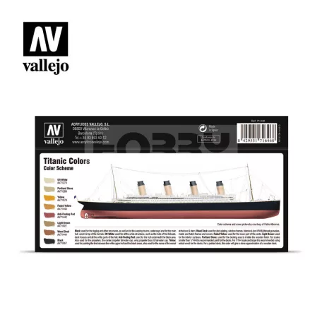 Vallejo Model Air -Titanic Colors - festékszett 71646