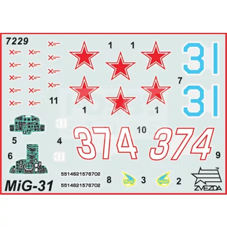 Zvezda MIG-31 Soviet Interceptor makett 1:72 (7229Z)