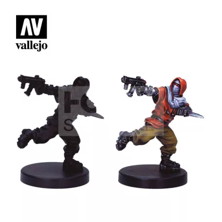 Vallejo Cyberpunk Combat Zone festékszett + Exclusive figura 72307