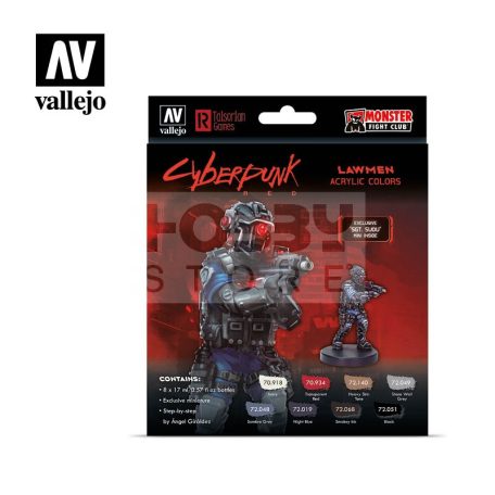 Vallejo Cyberpunk  Lawmen festékszett + Exclusive figura 72308