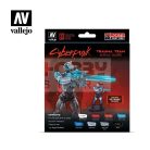 Vallejo Cyberpunk Trauma Team festékszett + Exclusive figura 72310