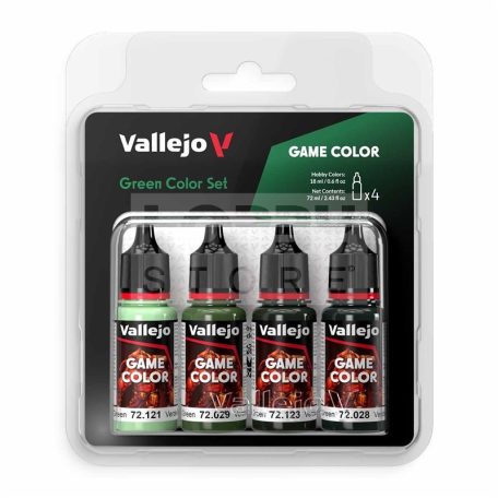 Vallejo Game Color - GREEN COLOR SET - festékszett 72384V
