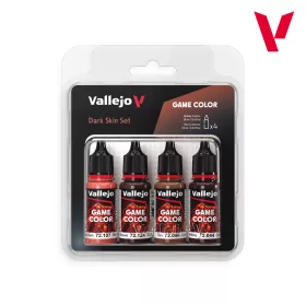 Vallejo Game Color - Dark Skin Set - festékszett 72387V